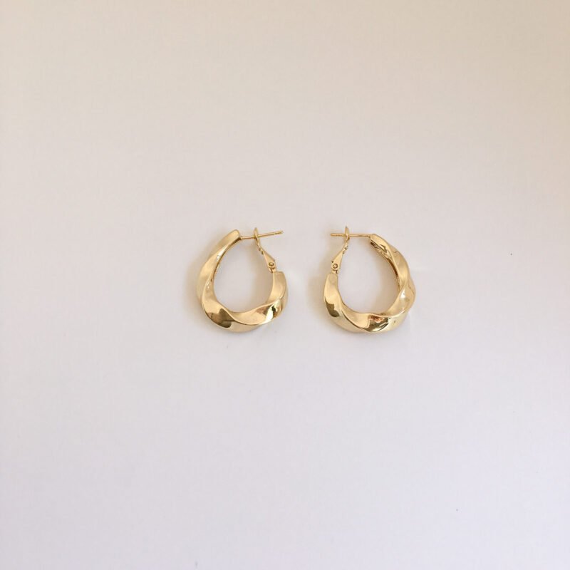 Drop-shaped Circle Earrings - Image 2