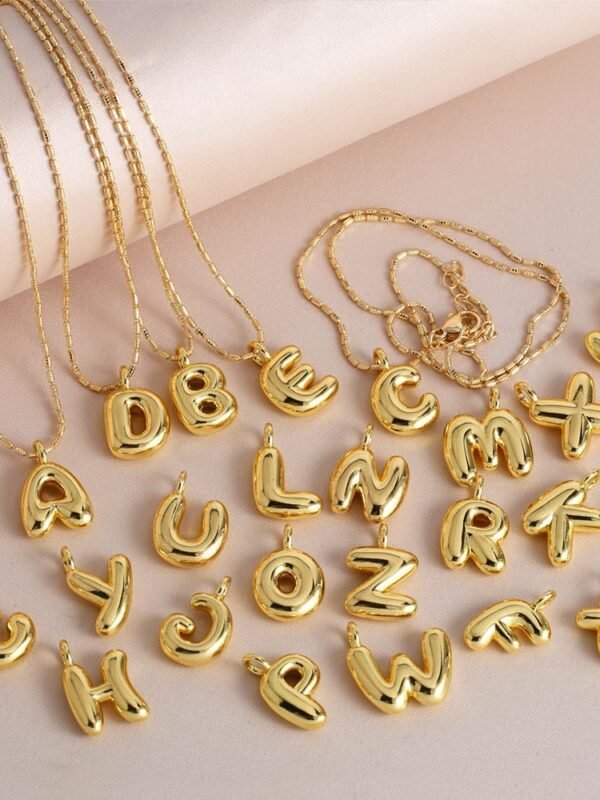 Balloon Alphabet Pendant Necklace