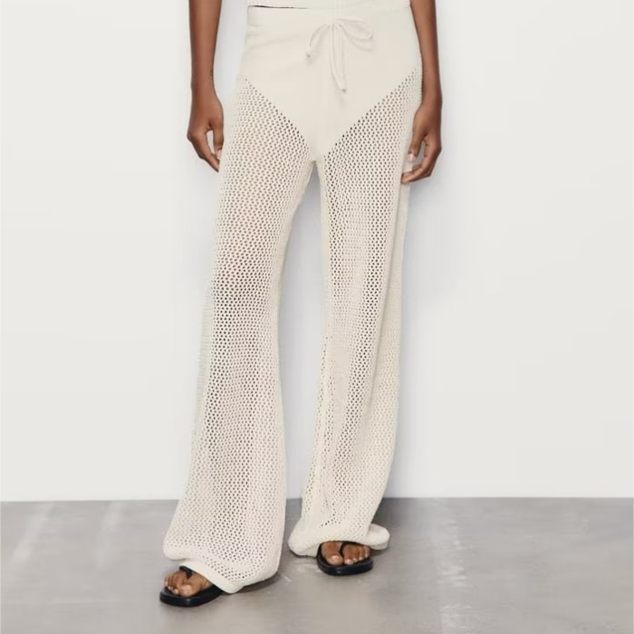 Soft Knit Sheer Trousers