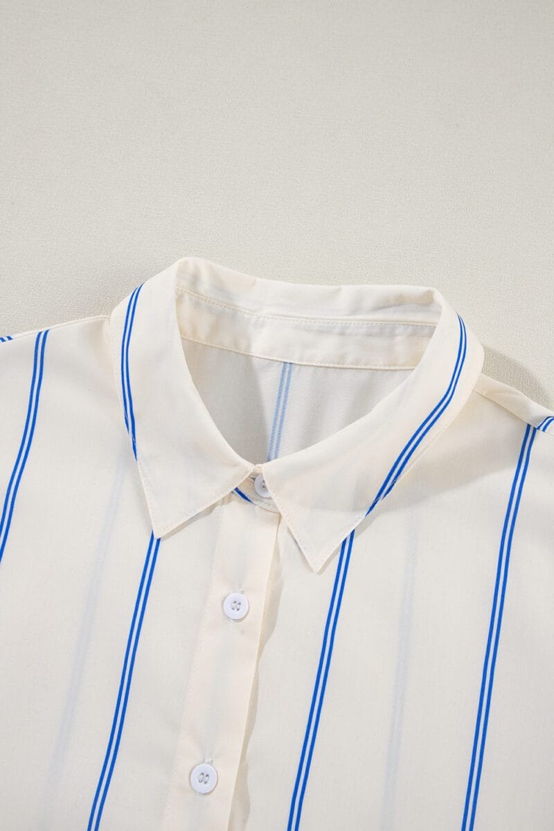 Drop Shoulder Bubble Sleeve Shirt - Image 10