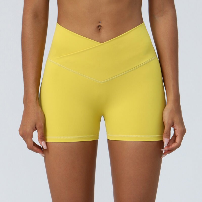 Cross Waist Yoga Shorts