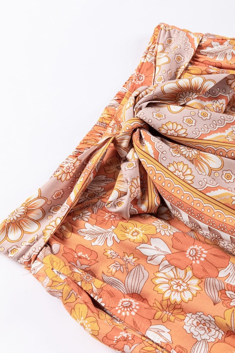 Grapefruit Orange Tie Wide Leg Pants - Image 11