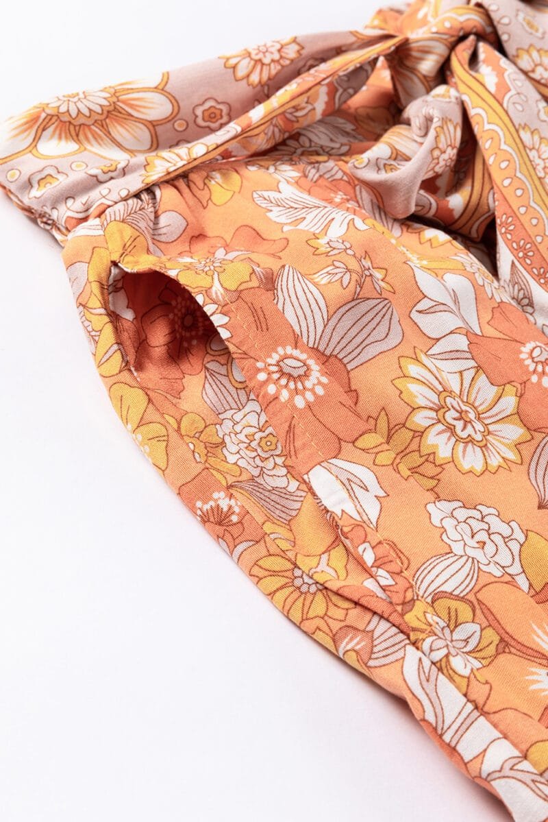 Grapefruit Orange Tie Wide Leg Pants - Image 10