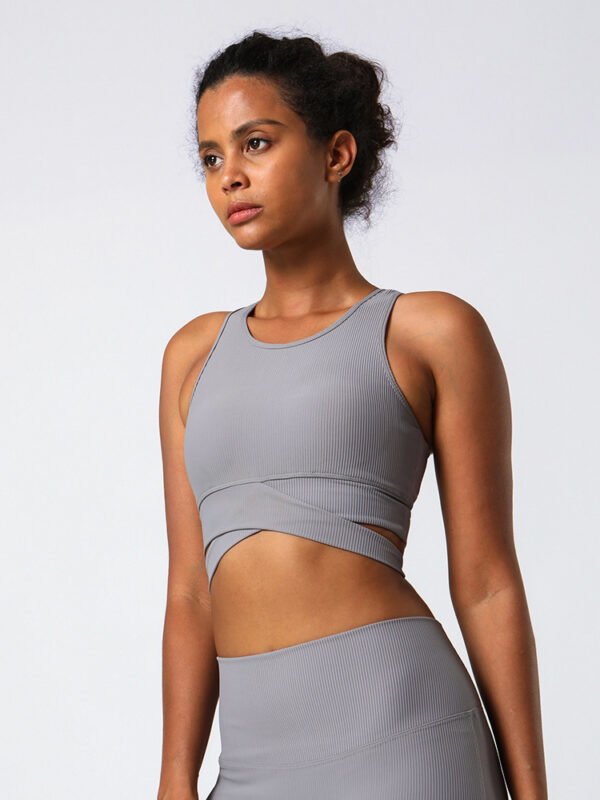 Cropped Cross Band Yoga Top