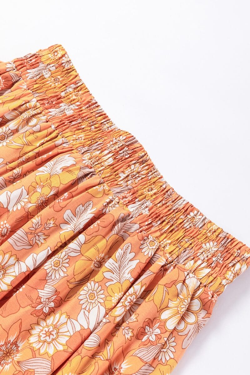 Grapefruit Orange Tie Wide Leg Pants - Image 8