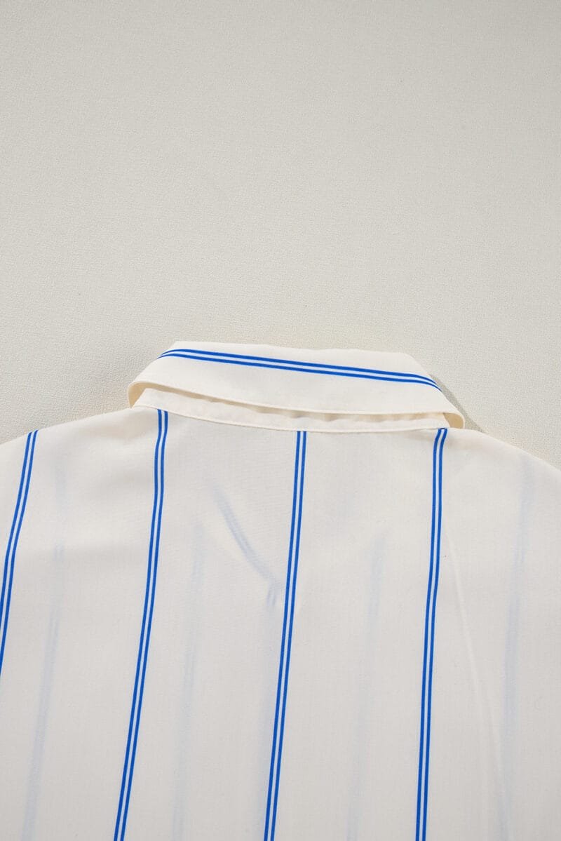 Drop Shoulder Bubble Sleeve Shirt - Image 9