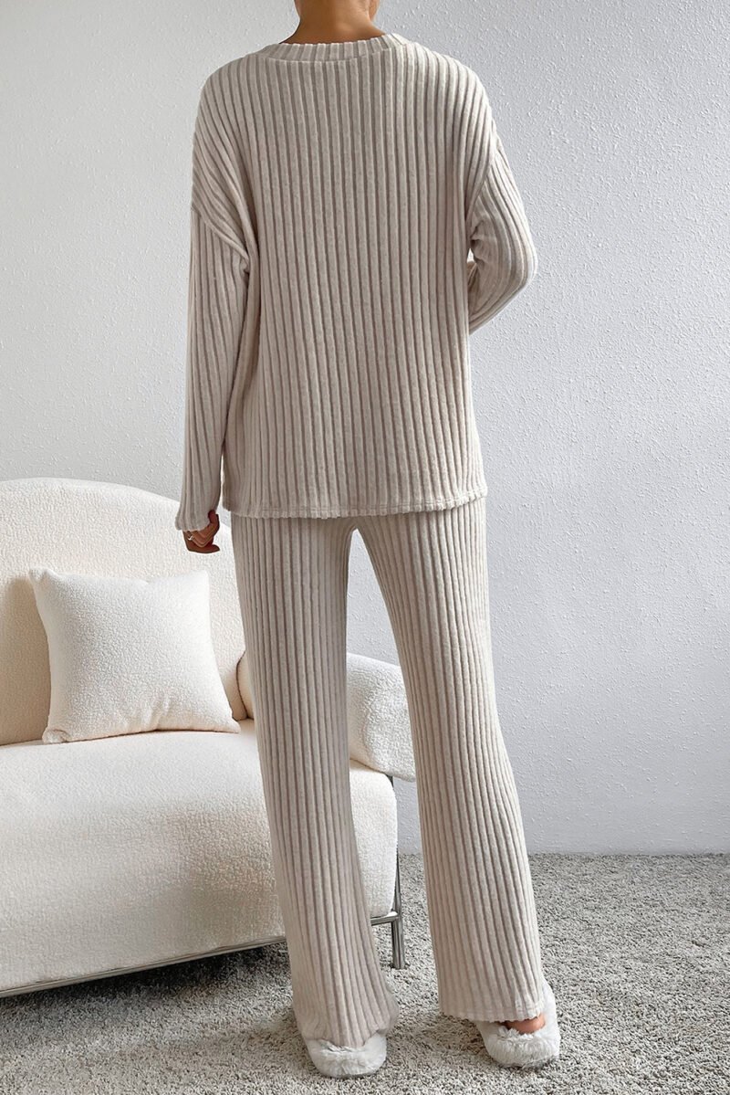 Ribbed Pullover and Pants Set - Image 2