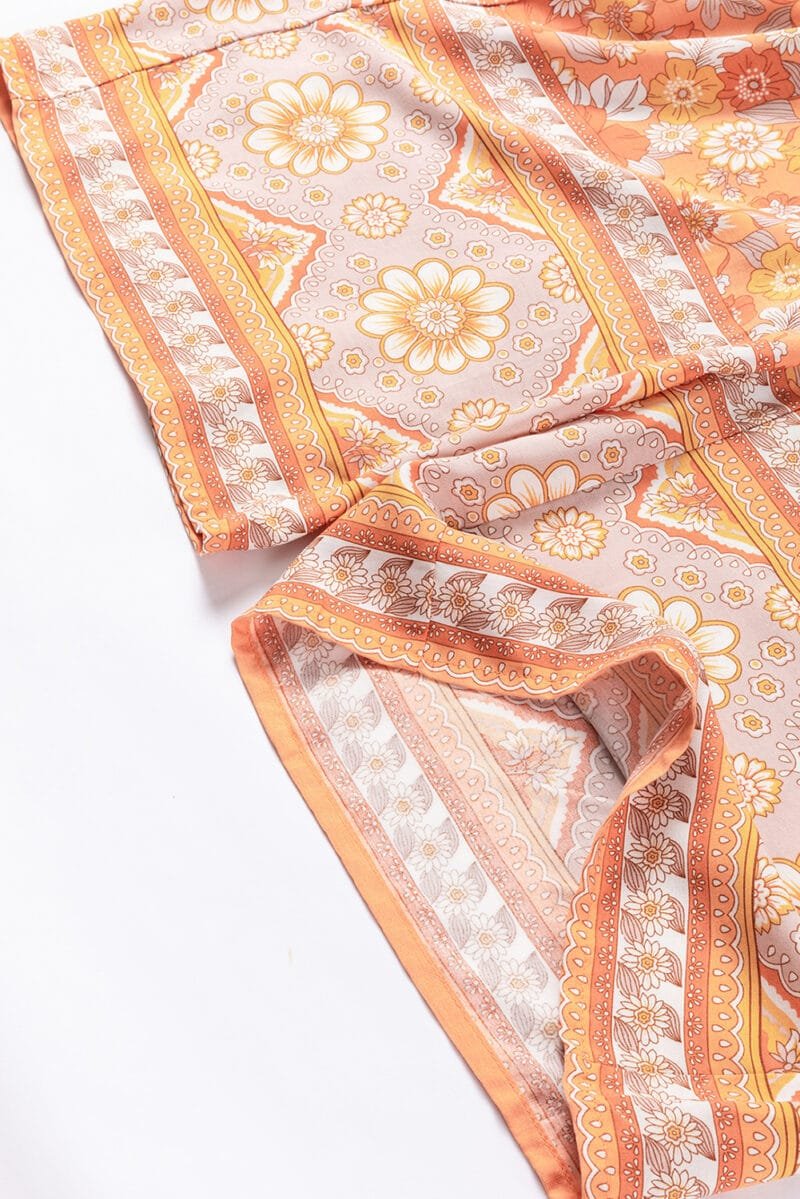 Grapefruit Orange Tie Wide Leg Pants - Image 9