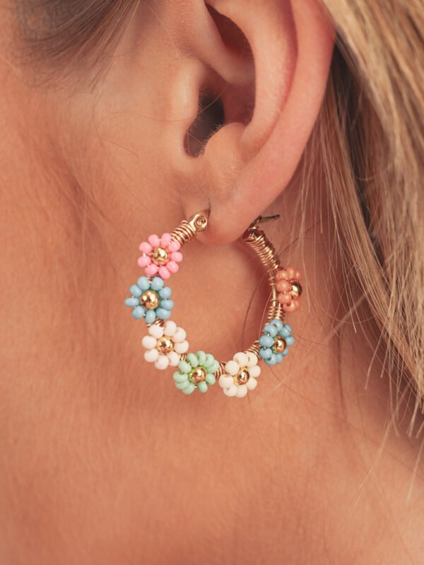 Daisy Chain Hoop Earrings