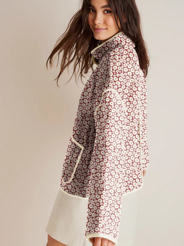 Pink Floral Quilt Coat