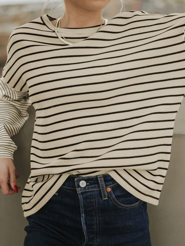 Black Striped Loose Tee