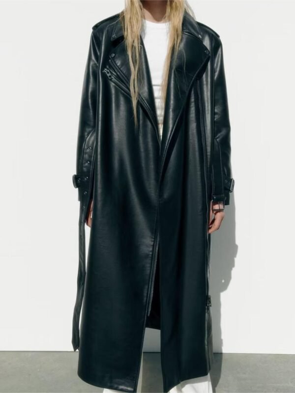 Atomic Vegan Leather Trench Coat