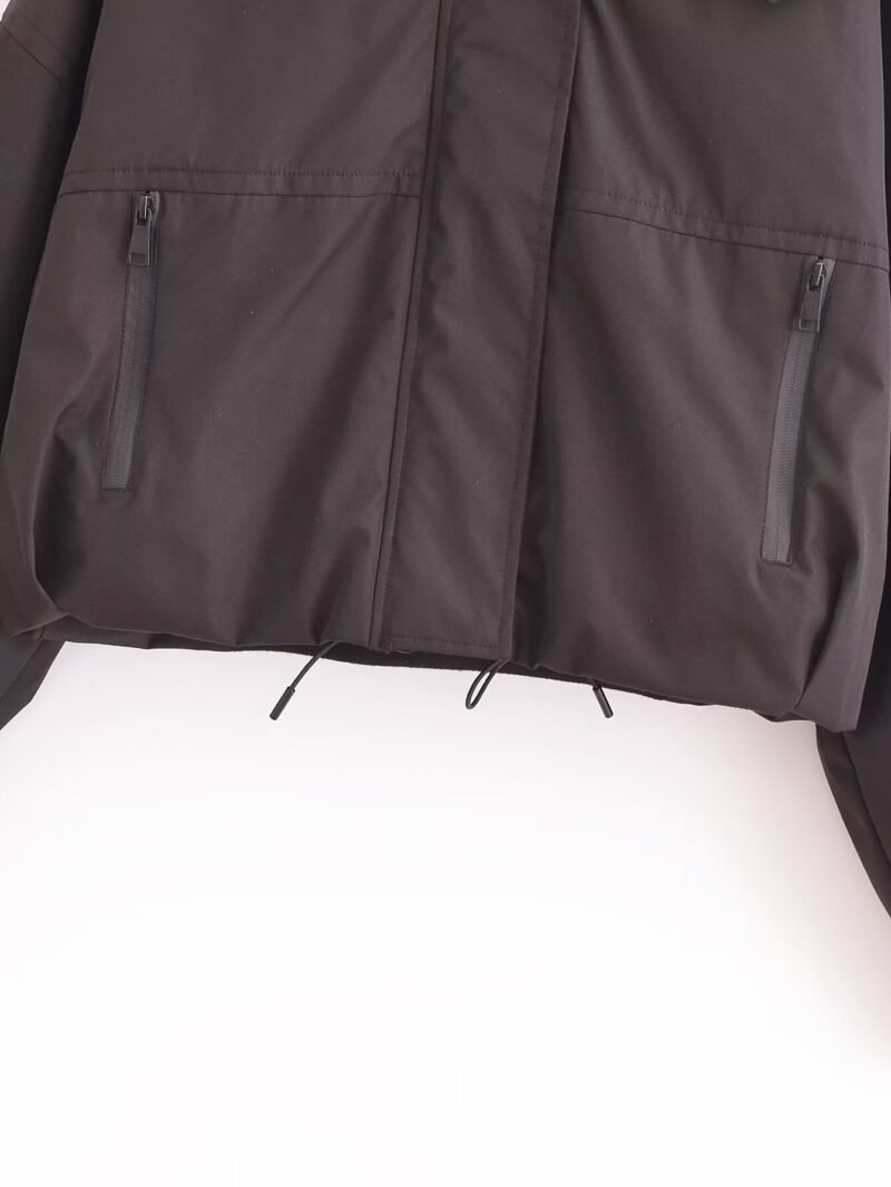 Cropped Hooded Jacket - Image 4