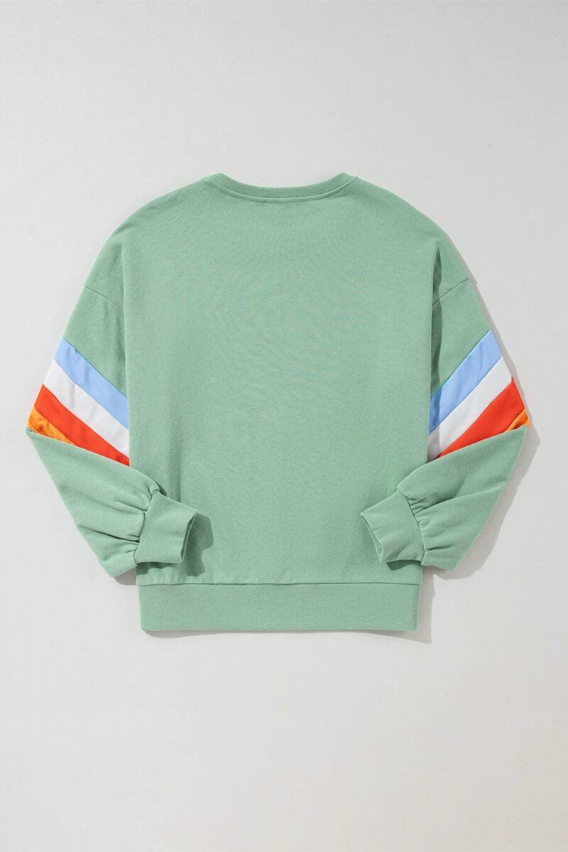 Moonlight Jade Rainbow Striped Sweatshirt - Image 4