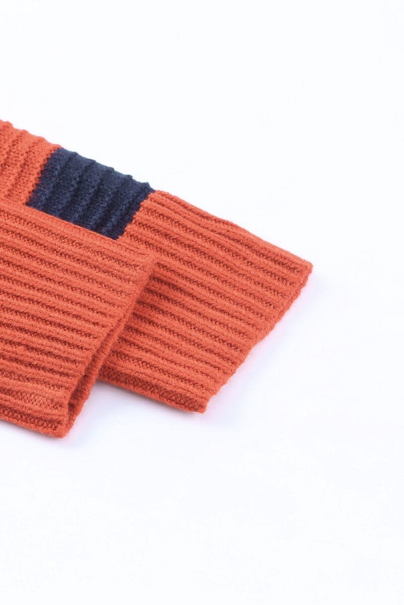 Buttoned Drop Shoulder Striped Sweater - Image 9