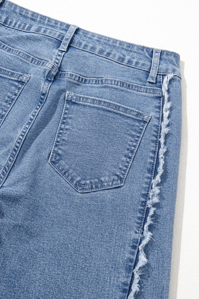 Raw Hem Flared Jeans - Image 12