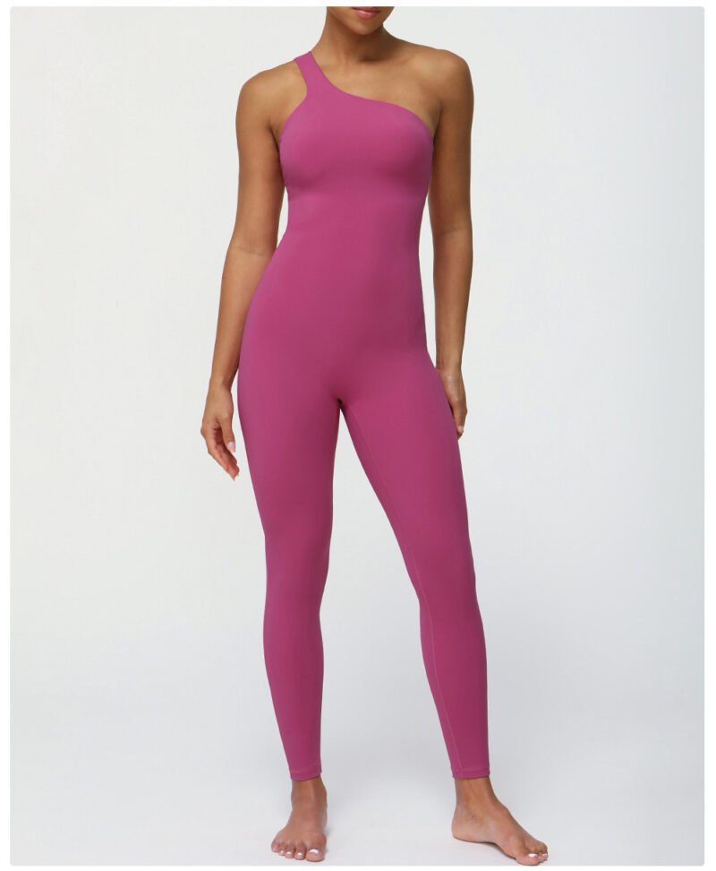 One Shoulder Yoga Jumpsuit