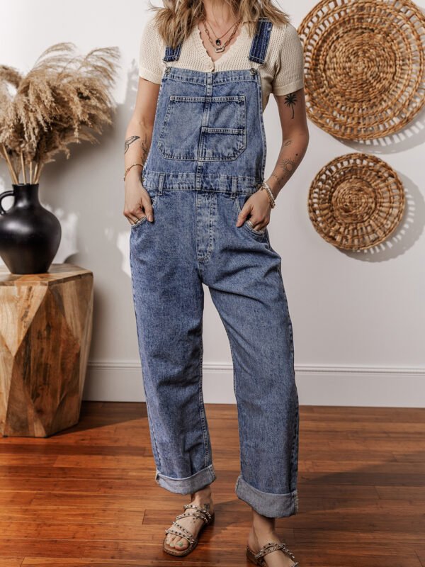 Denim Bib Straight Leg overalls