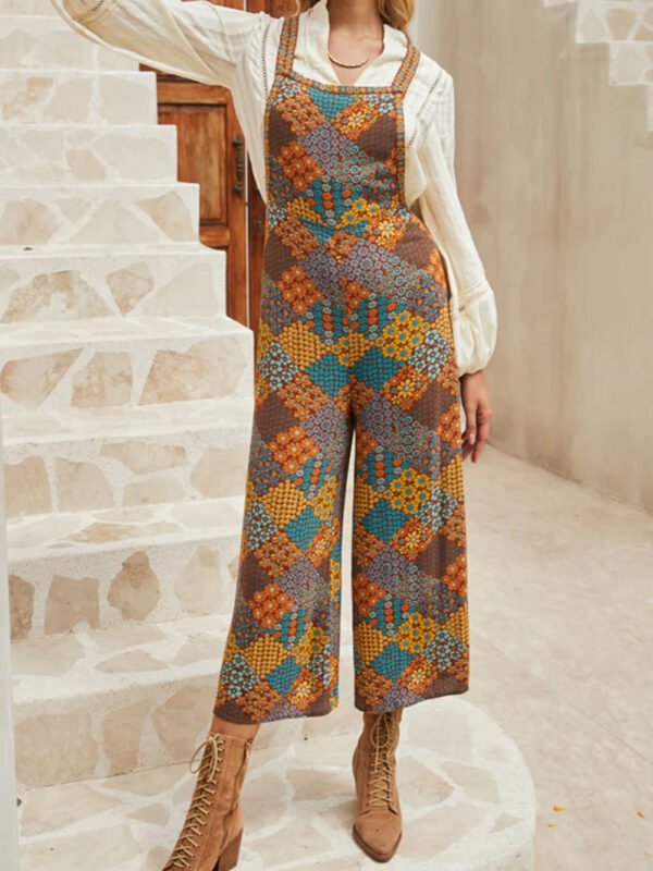 patchwork Ankle-length Jumpsuit