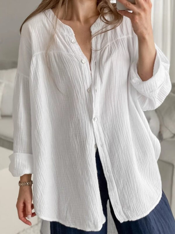 Cotton Bubble Crepe Shirt