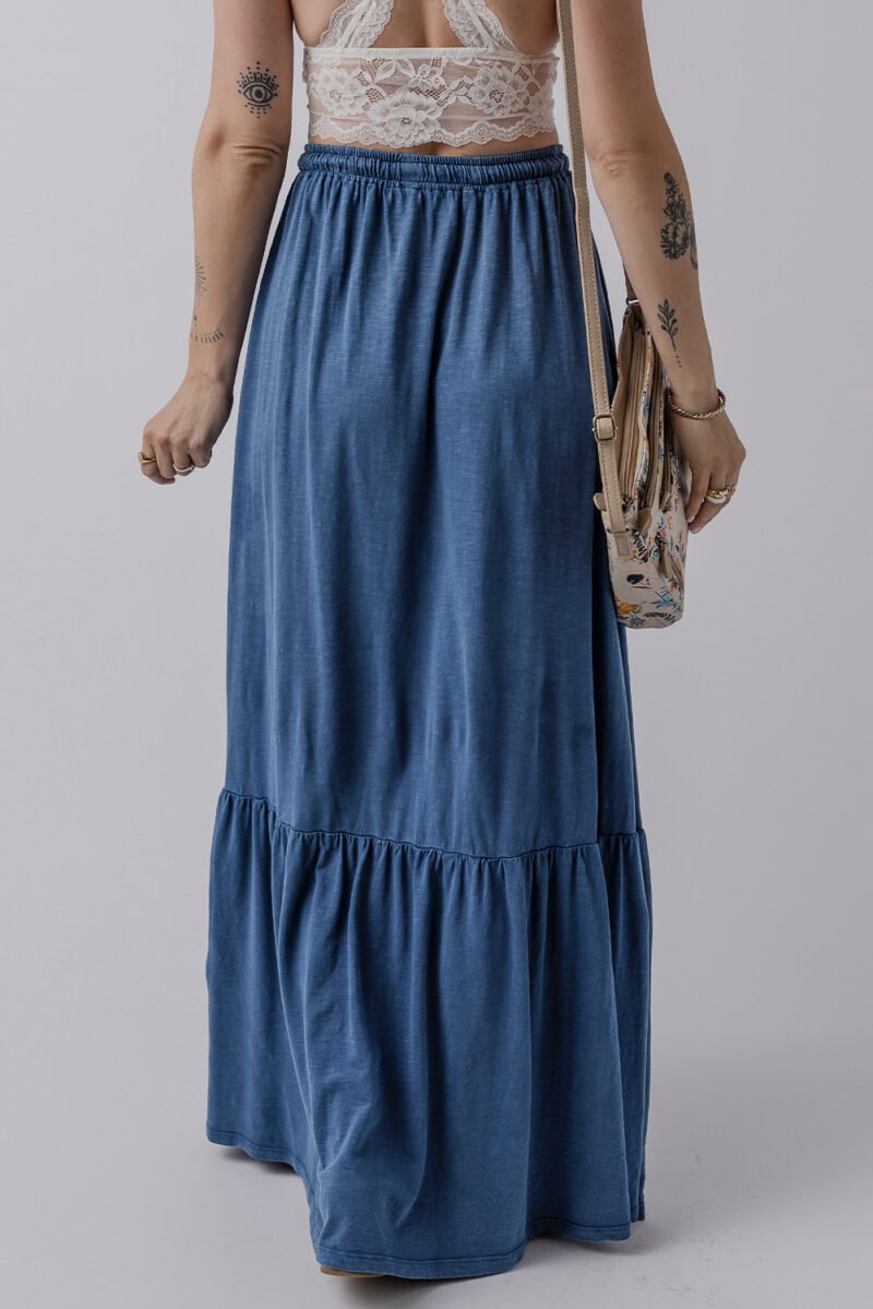 High Waist Tiered Maxi Skirt - Image 2