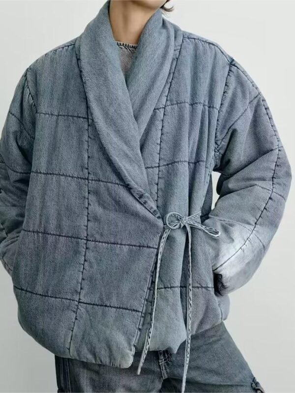 Padded Quilt Denim Jacket