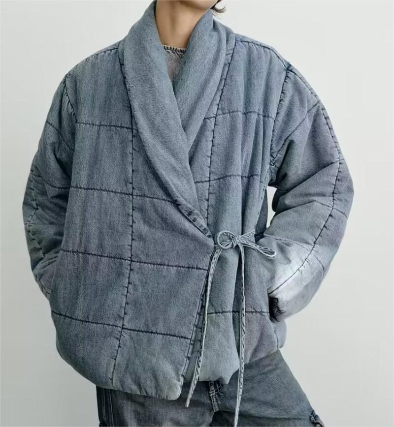 Padded Quilt Denim Jacket