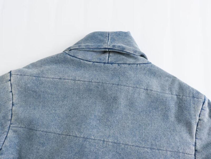 Padded Quilt Denim Jacket - Image 15