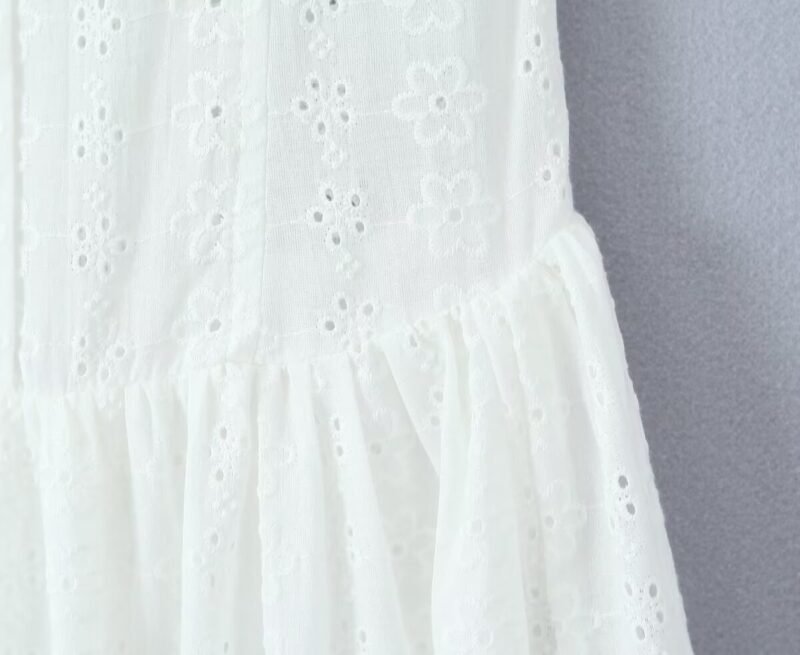 Eyelet Peasant Shift Dress - Image 10