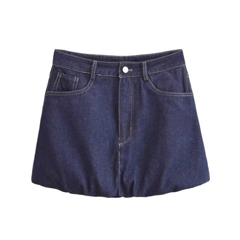 Summer Balloon Denim Skirt - Image 2