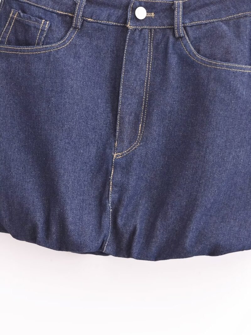 Summer Balloon Denim Skirt - Image 5