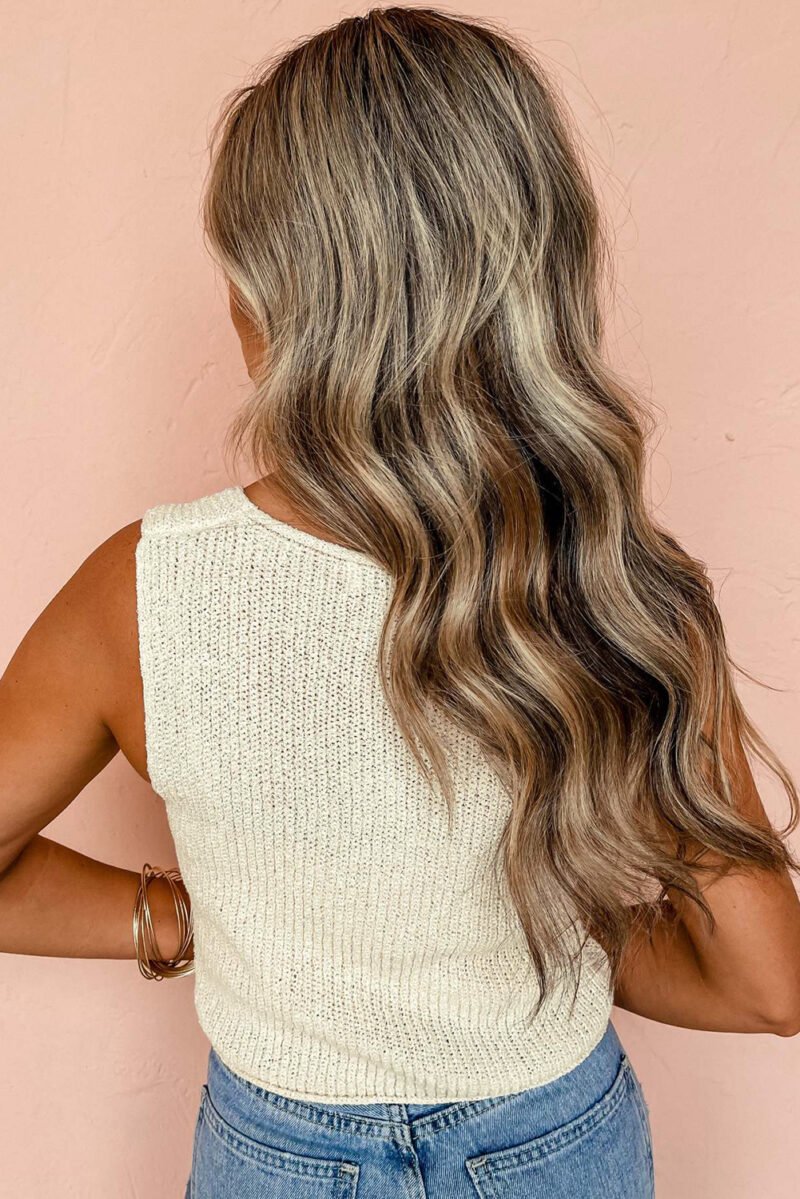 Double Lace-up Sweater Vest - Image 2