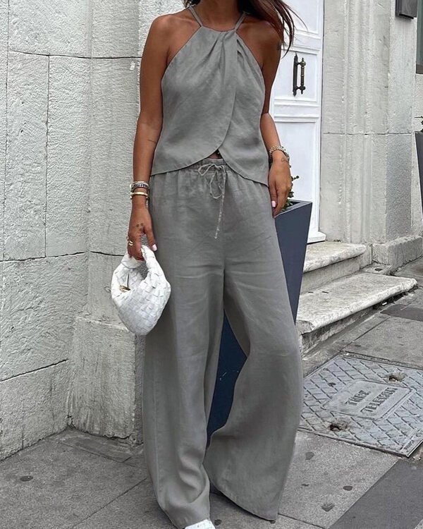 Halter Top and Pants Set