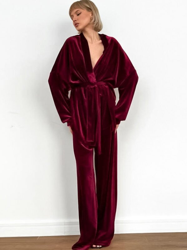Velvet Lounge Kimono Set