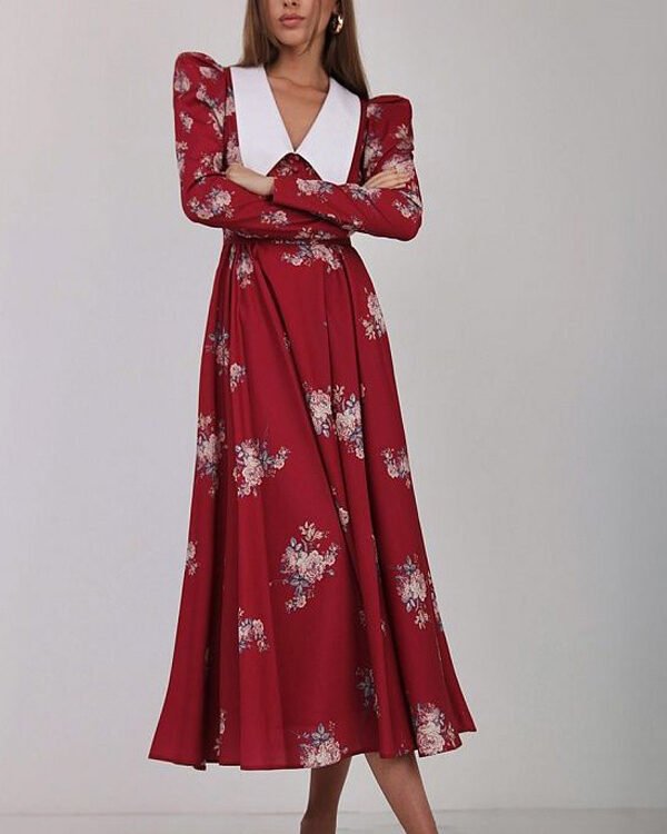 Floral Peter Pan Maxi Dress