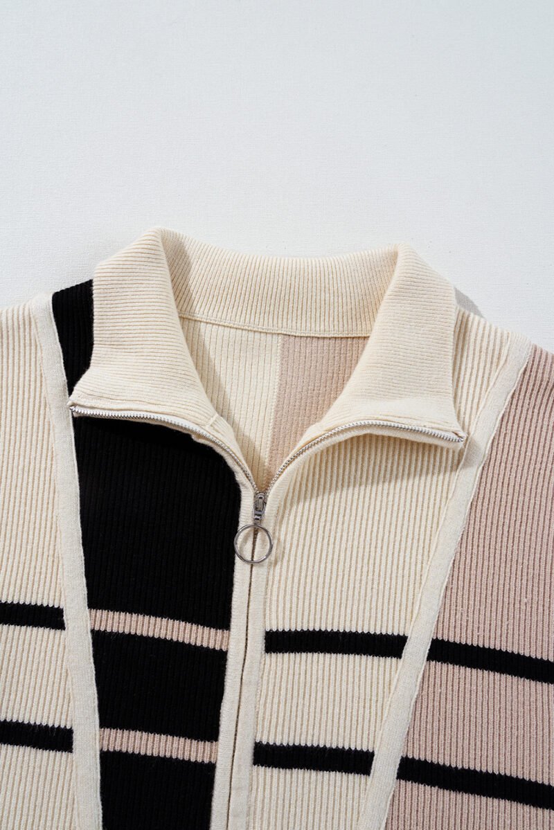 Color Block Quarter Zip Sweater Dress - Image 6