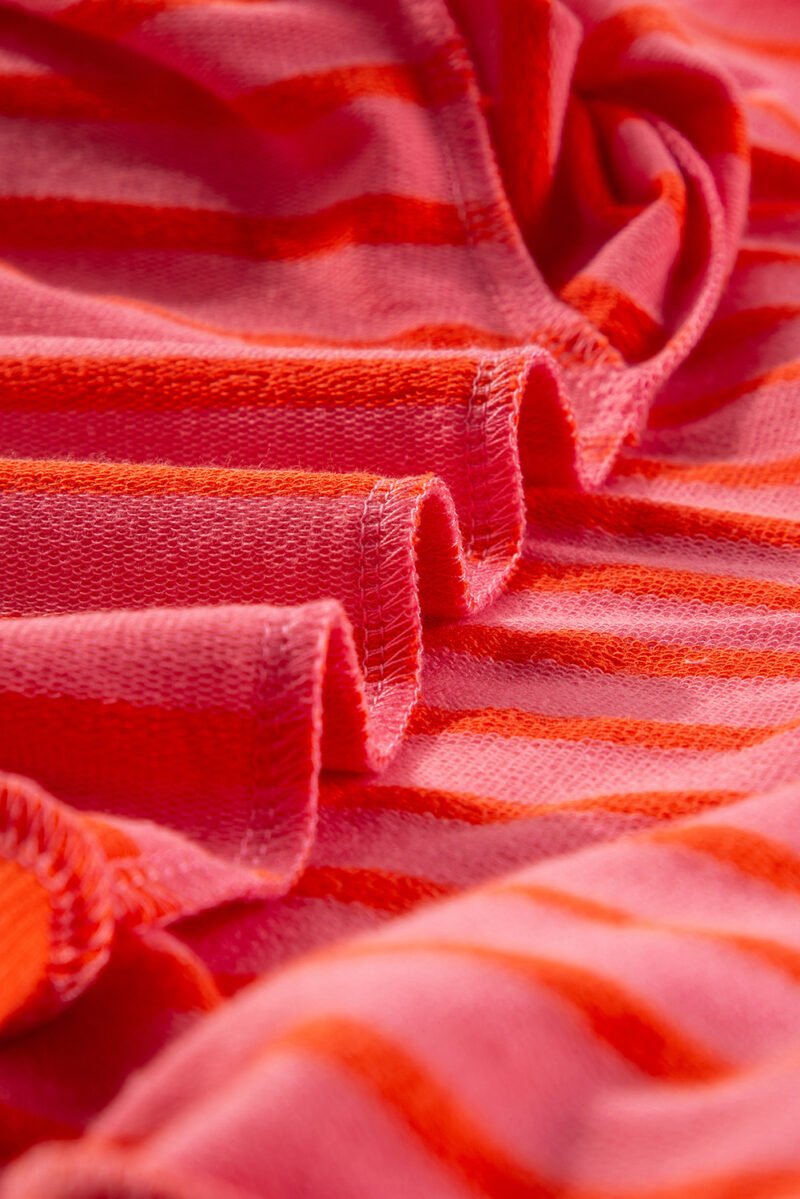 Orange Stripe Drop Shoulder Sweatshirt - Image 6