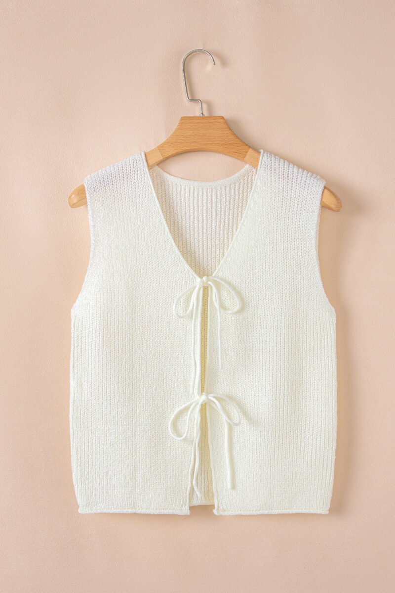 Double Lace-up Sweater Vest - Image 6