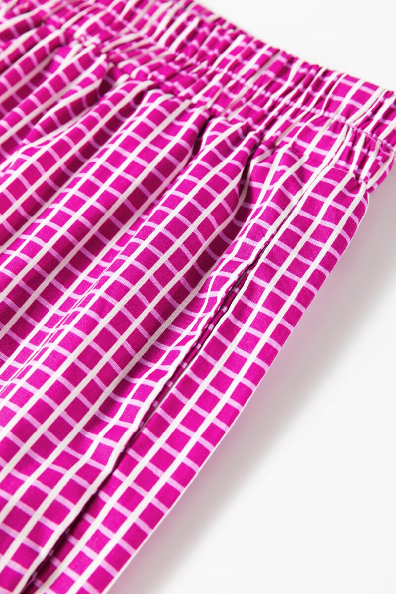 Cupid Pink Plaid Drawstring Pants - Image 9