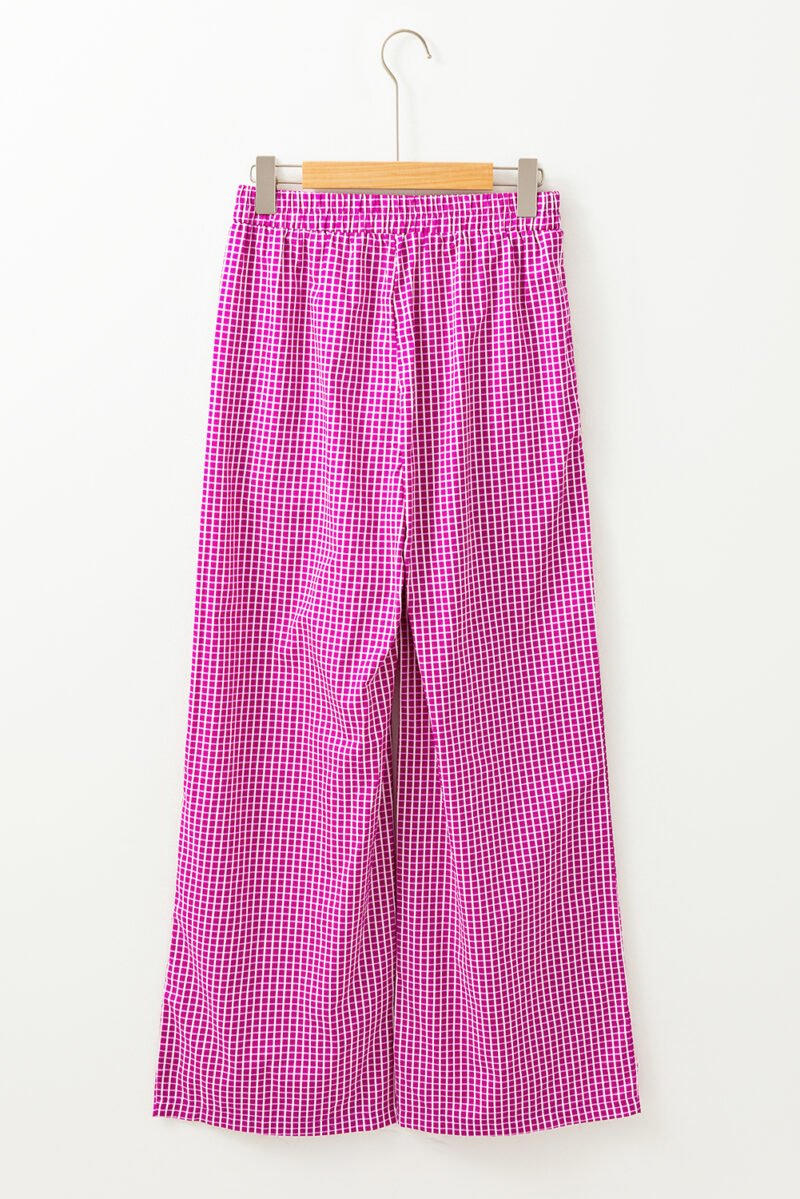 Cupid Pink Plaid Drawstring Pants - Image 6