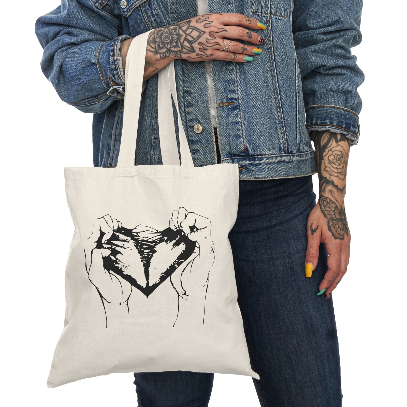 Shredded Heart Tote Bag