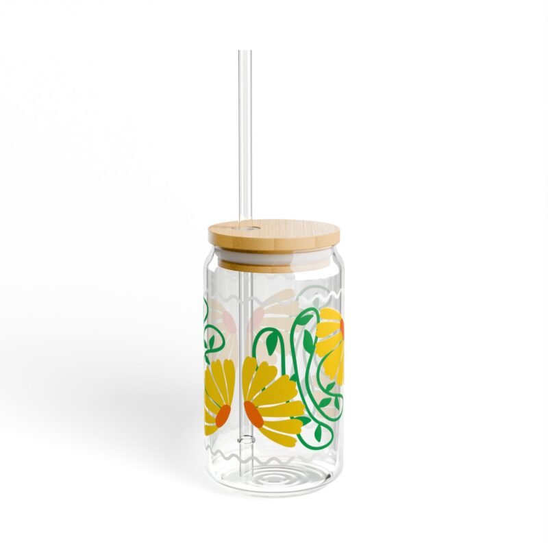 Yellow Daisy Sipper Glass - Image 4