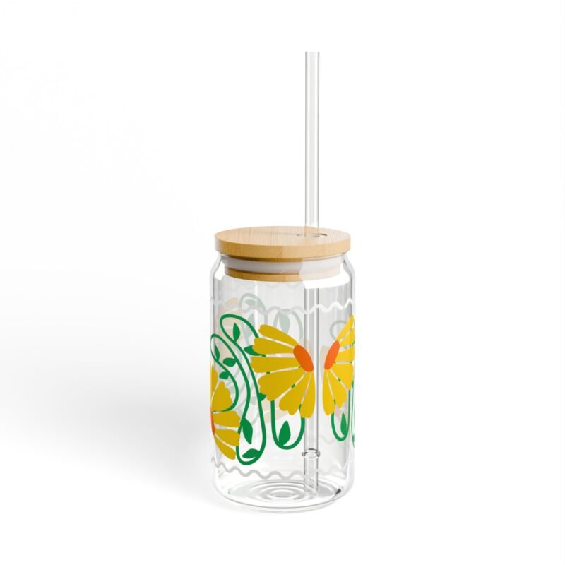 Yellow Daisy Sipper Glass - Image 2