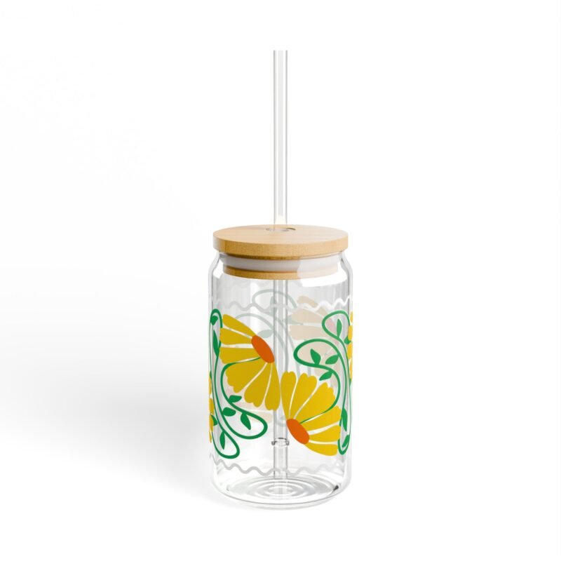 Yellow Daisy Sipper Glass - Image 3