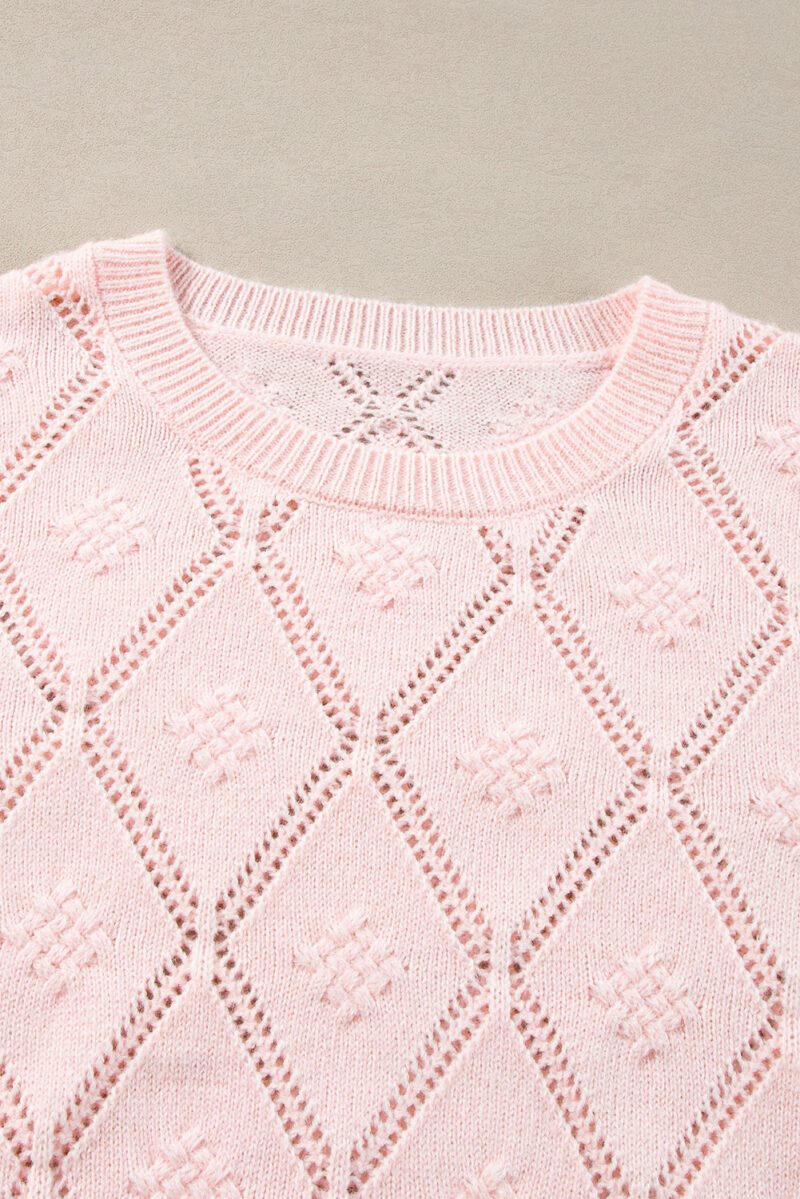 Blush Hearts Puff Sleeve Sweater - Image 4