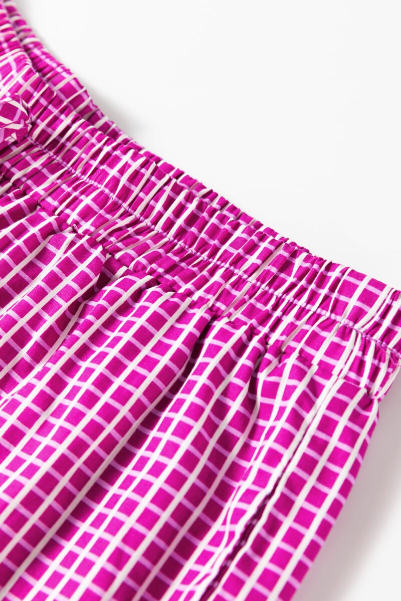 Cupid Pink Plaid Drawstring Pants - Image 8