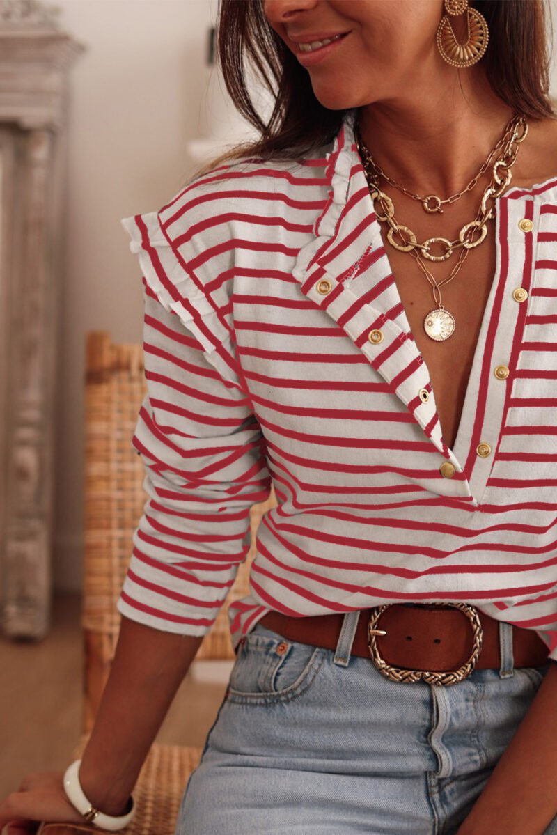 Candy Stripe Long Sleeve Top - Image 3