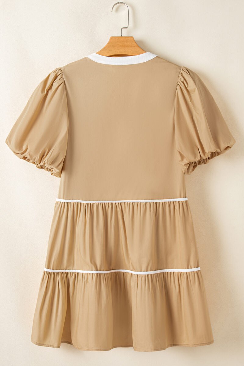 Pintuck Puff Sleeve Dress - Image 6