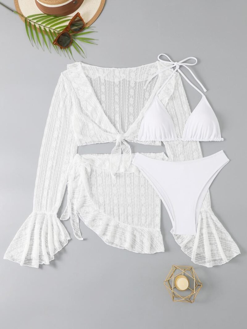 Lacy Cover up and Simple bikini - Image 14