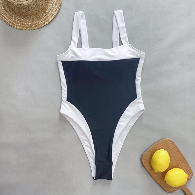 Color Block One Piece Swimsuit - Image 4